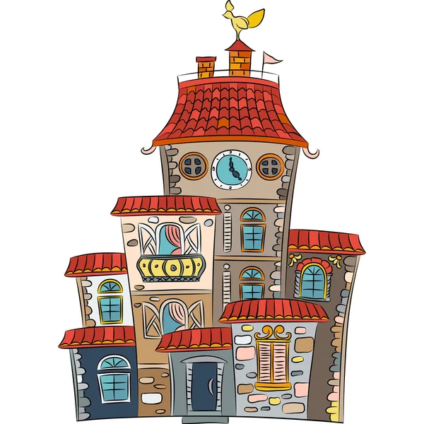 Векторная сказка многоцветный дом — стоковый вектор