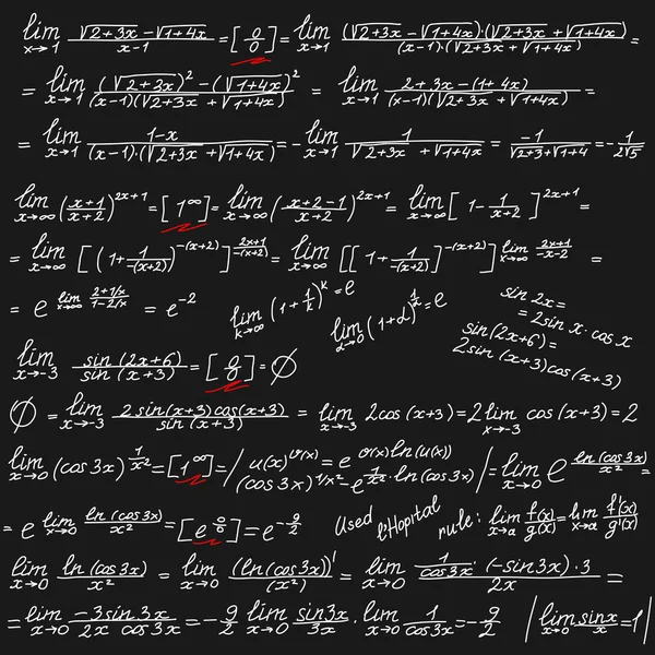 Arrière-plan vectoriel avec symboles mathématiques — Image vectorielle