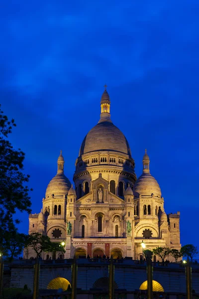 Basilique du Sacré-Cœur de Jésus de Paris au coucher du soleil — Photo
