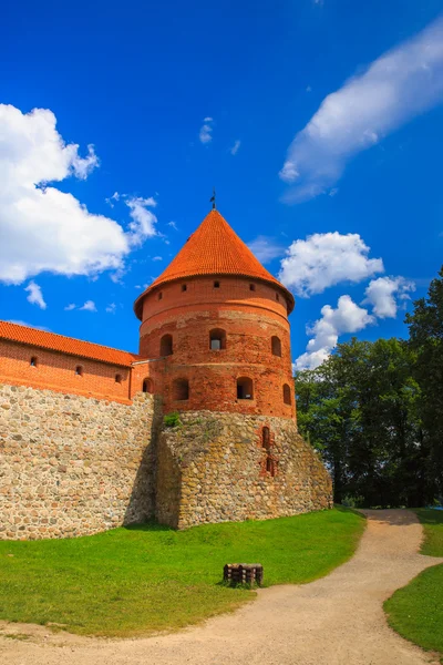 Trakai Island kalesinin köşe kule — Stok fotoğraf