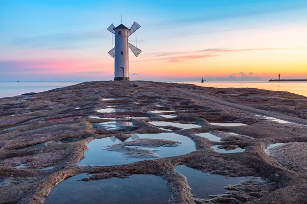 Stawa Mlyny at sunset, Swinoujscie, Poland — Stock Photo, Image