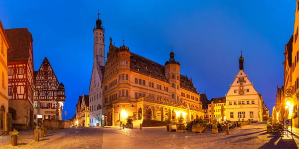 Night Rothenburg ob der Tauber, Germania — Foto Stock