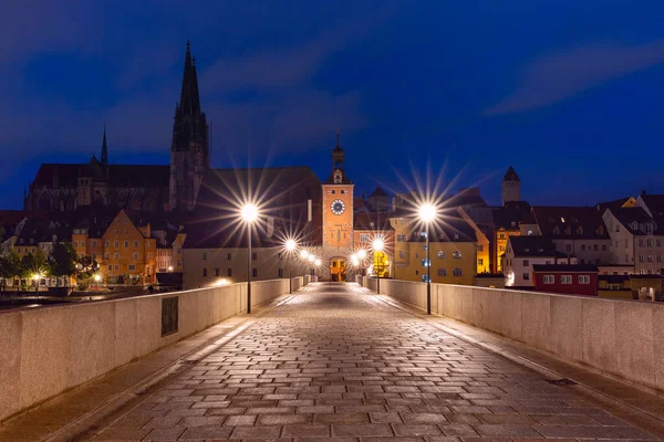 Cidade Velha de Regensburg, Baviera, Alemanha — Fotografia de Stock