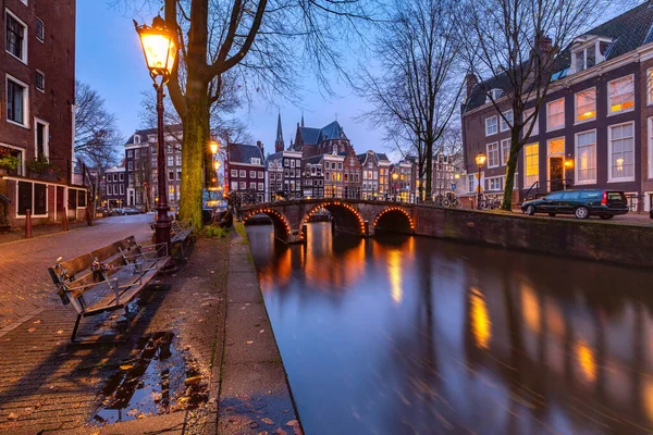 Amsterdam canal Leidsegracht —  Fotos de Stock