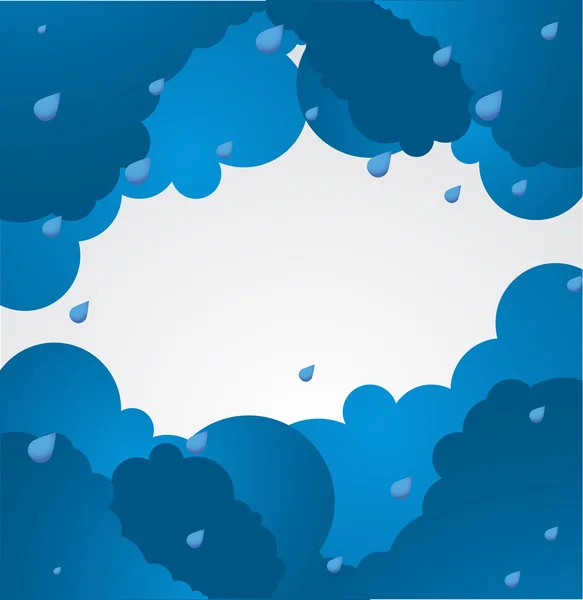 Fond de mauvais temps. ciel avec nuages — Image vectorielle