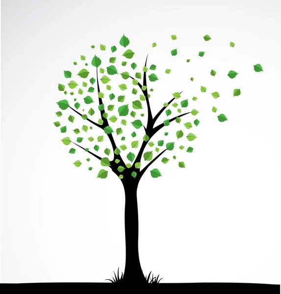 Hintergrund mit abstraktem Baum. Vektor — Stockvektor