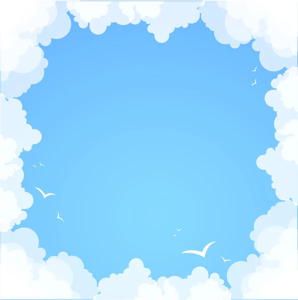 çerçeve bulutları yaptı. arka plan. Yaz Tema