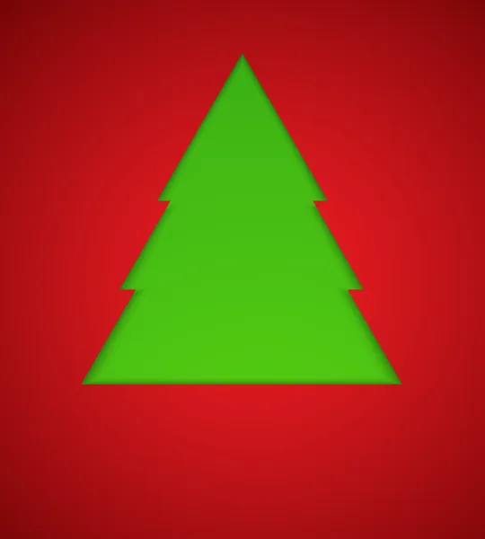 Uma simples árvore de Natal. Vetor —  Vetores de Stock