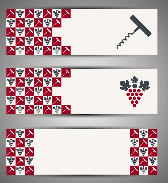 Banner web per il vino. Vettore — Vettoriale Stock