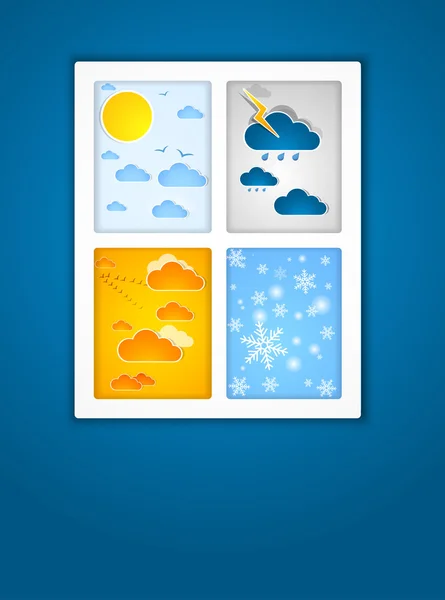Different seasons outside. Vector — Stock Vector