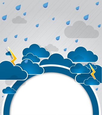 kötü hava boş yuvarlak. gökyüzü bulutlar ve Lightning'ler