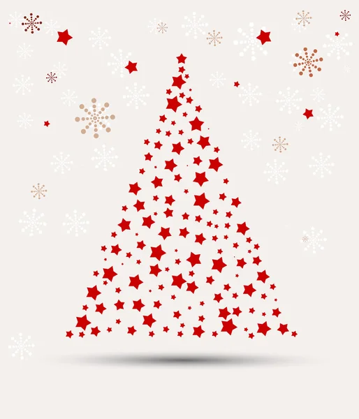 Christmas tree made with stars. Vector — Stock Vector