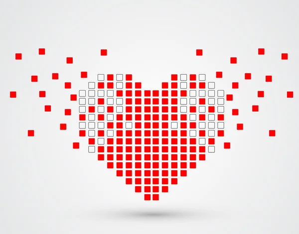 Pixel hjärta. vektor — Stock vektor