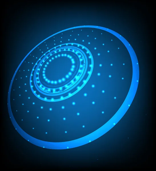 Blauwe abstracte achtergrond met gloeiende lichten. vector — Stockvector