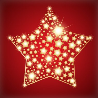 star altın yıldız ile yapılmış. vektör
