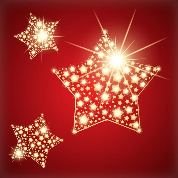 Estrella hecha con estrellas doradas. Vector — Vector de stock