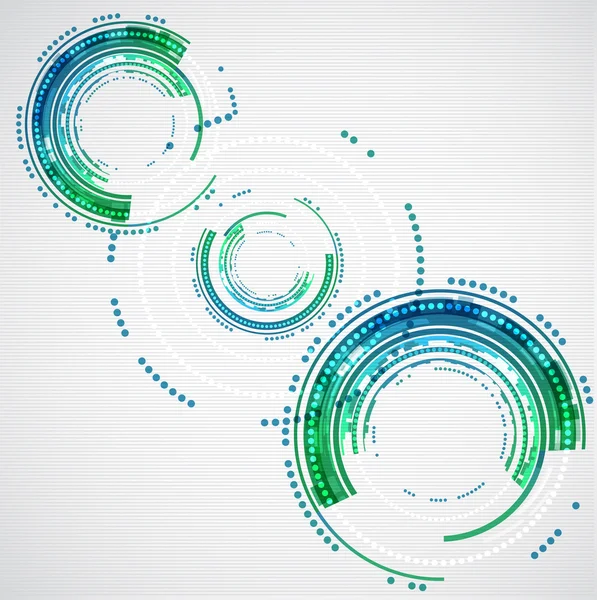 Cerchi astratti tecnologia dei colori. Vettore — Vettoriale Stock