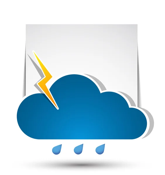 Weather in cloud. Vector. Rain theme — Stock Vector