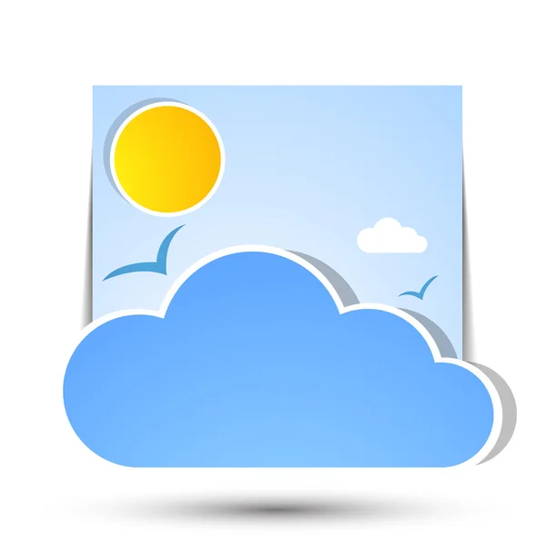 Weather in cloud. Vector. — Stock Vector