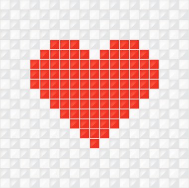 piksel kalp. vektör