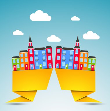 renkli şehir arka plan. vektör