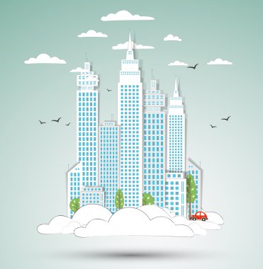 Modern city background. Vector