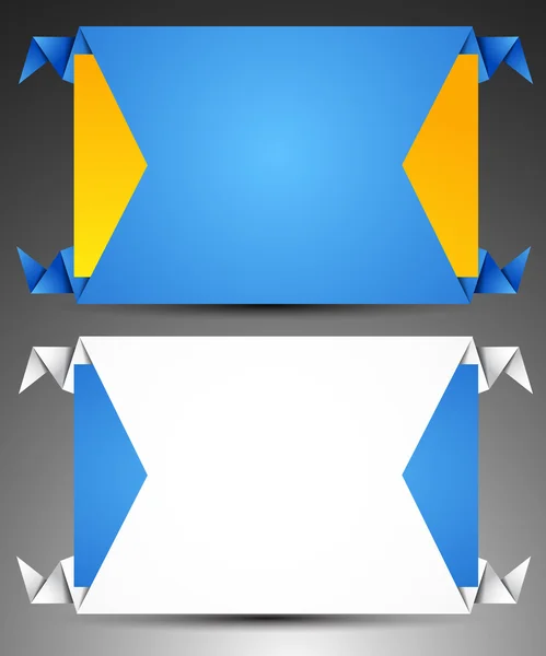 Набор баннеров сайта оригами . — стоковый вектор