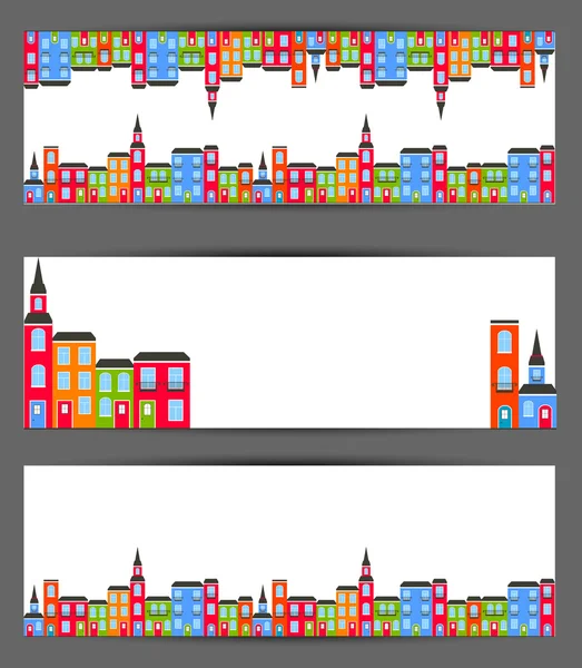 Color city banners. Vector — Stock Vector