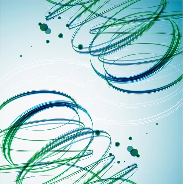 Résumé Green Wave background. Vecteur — Image vectorielle