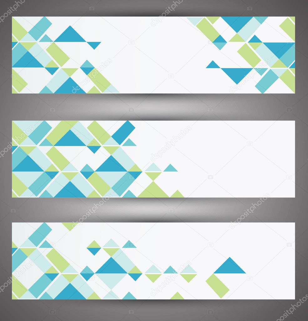 Colorful vector set web banners. Vector