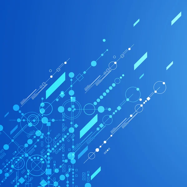 Fondo de tecnología azul. Vector — Vector de stock