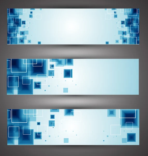 テクノロジーの web バナーのセットです。ベクトル — ストックベクタ