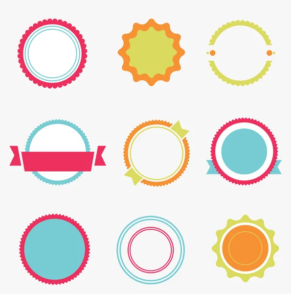 Conjunto de etiquetas vacías de color. Vector — Vector de stock