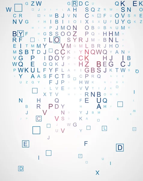 Abstrakt bakgrund med glesa bokstäverna i alfabetet — Stock vektor