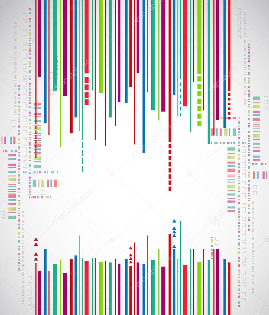 Abstract line background with technology elements.