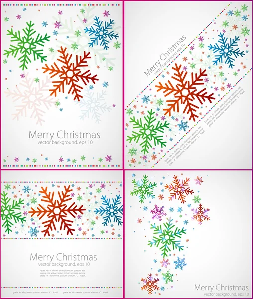 Set of abstract christmas background — Stock Vector