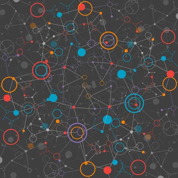 Fond de technologie de couleur réseau sombre — Image vectorielle
