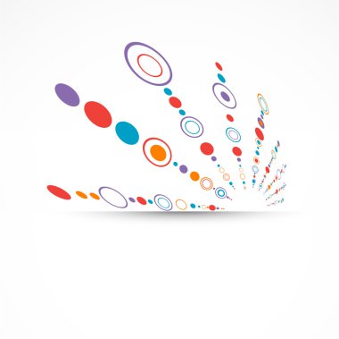 renkli daireler ile soyut nesneyi