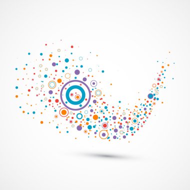 daireler ve dotts yapılan renk dalga