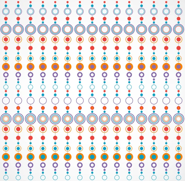 色 circlec と点々 と抽象的なシームレスな背景 — ストックベクタ