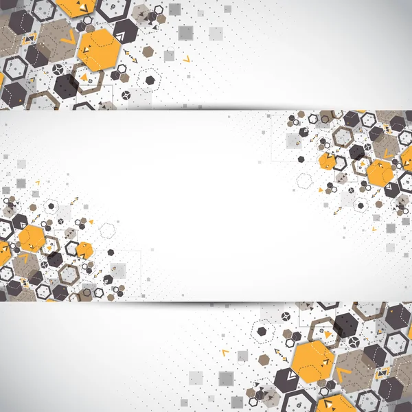 Abstract background with hexagonal shapes — Stock Vector