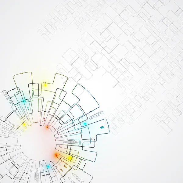 Fondo abstracto de tecnología informática — Vector de stock