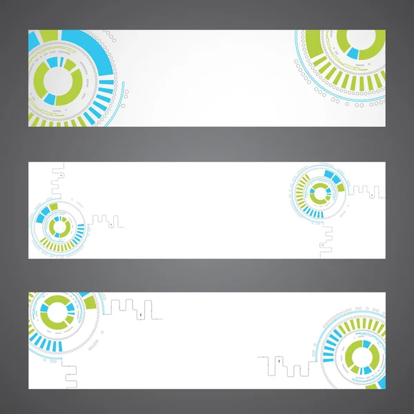 Conjunto de banners de tecnología web — Vector de stock