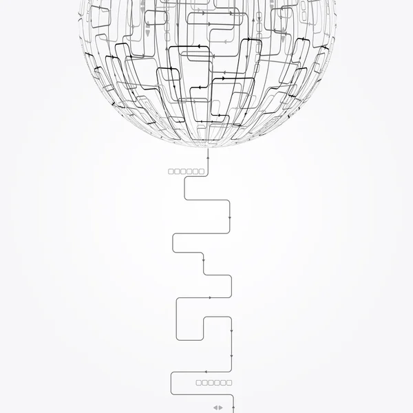 Résumé technologie sphère arrière-plan — Image vectorielle