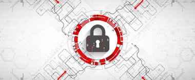 Kişisel veri güvenliği siber verileri ya da bilgi gizlilik fikrini gözler önüne serer. Renkli soyut internet teknolojisi.