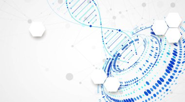 Yarıton temalı Vektör. Noktaları ve çizgileri birleştiren bilim soyut arkaplanı. 