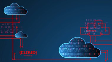 Web bulut teknolojisi iş soyut arkaplan.
