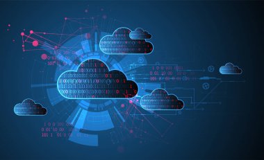 Web bulut teknolojisi iş soyut arkaplan.