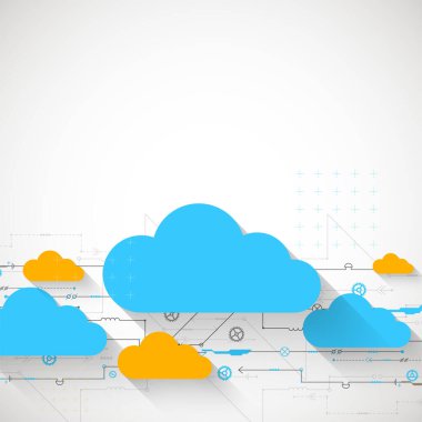 Web bulut teknolojisi iş soyut arkaplan.