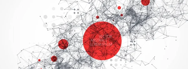 Sfondo Astratto Del Vettore Poligonale Con Punti Linee Connessione Visualizzazione — Vettoriale Stock